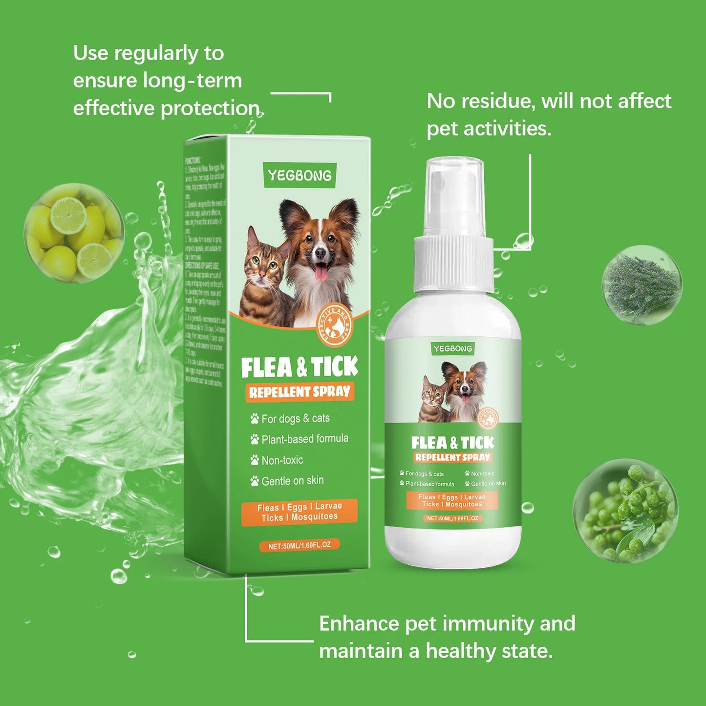 Pet Flea Tick Repellent Spray